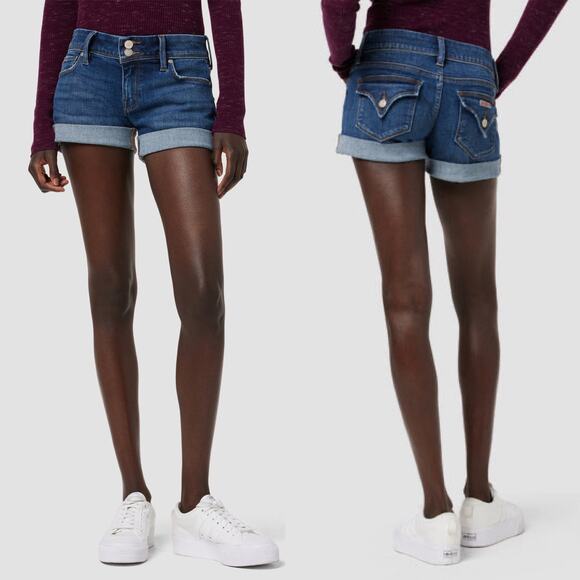 Hudson Croxley Mid Thigh Mid-Rise Cuffed Denim Shorts Stel size 24 - Picture 12 of 12